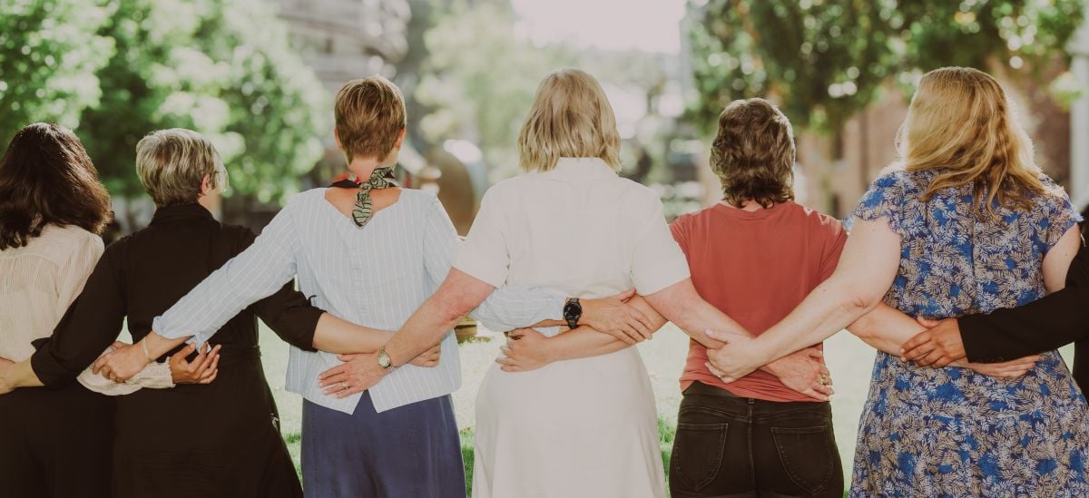women embracing