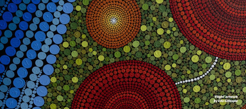 QBE RAP artwork - Flight by Ella Gillespie